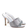 Colette Crystal Mule In Gray Suede