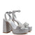 Dolly Crystal Sandal In Gray Suede