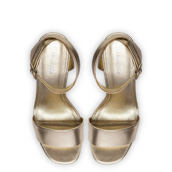 Dolly Sandal In Gold Metallic Leather