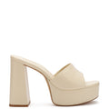 Dolly Mule In Ivory Leather