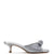 Valerie Mule In Silver Metallic Leather