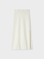 Cotton Slub Side Slit Skirt