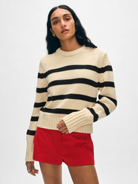 Organic Cotton Striped Crewneck