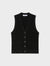 Cashmere Ribbed Button Vest