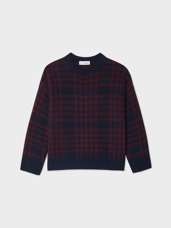 Cashmere Plaid Crewneck