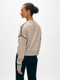 Cashmere Blanket Stitch Crewneck