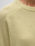 Cashmere Ribbed Saddle Sleeve Crewneck