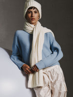 Cashmere Blend Ribbed Scarf