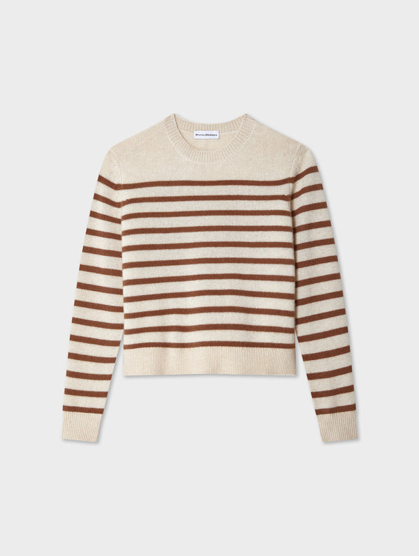 Cashmere Striped Crewneck