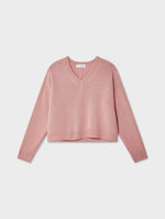 Cashmere Saddle Shoulder V Neck