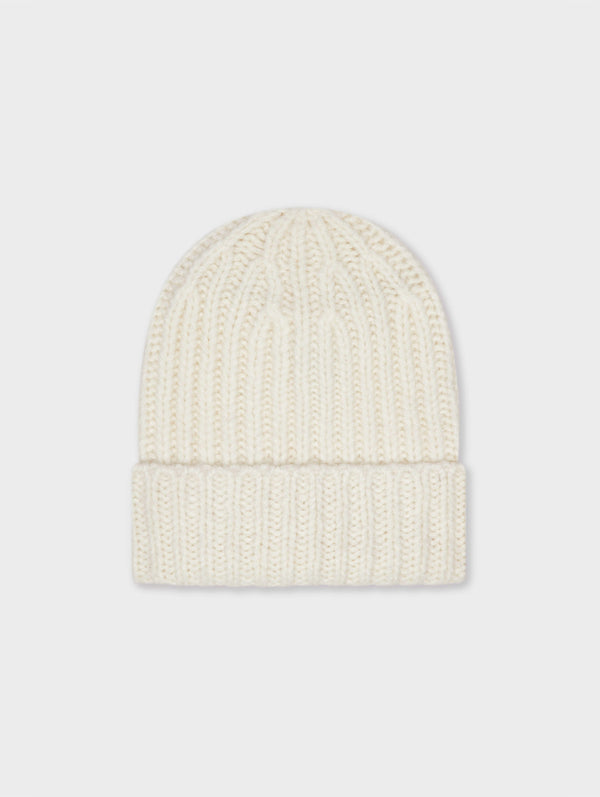 Cashmere Blend Ribbed Beanie