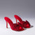 Elle Mule Crystal In Scarlet Suede