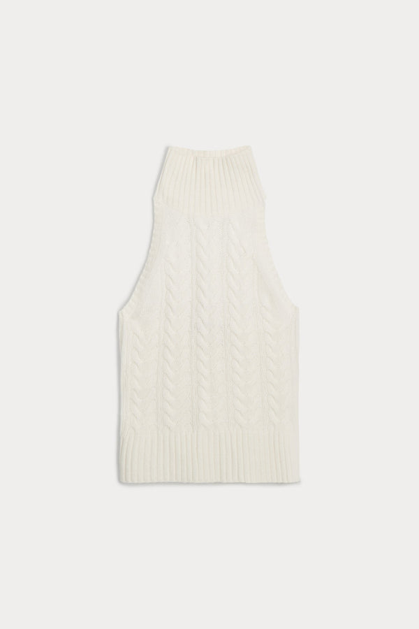 RUNA CABLE KNIT CASHMERE HALTER