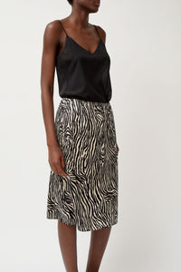 6397 Printed Slip Skirt in Zebra Print