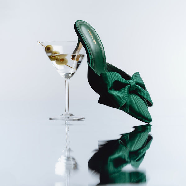 Mini Elle Pump In Emerald Fabric