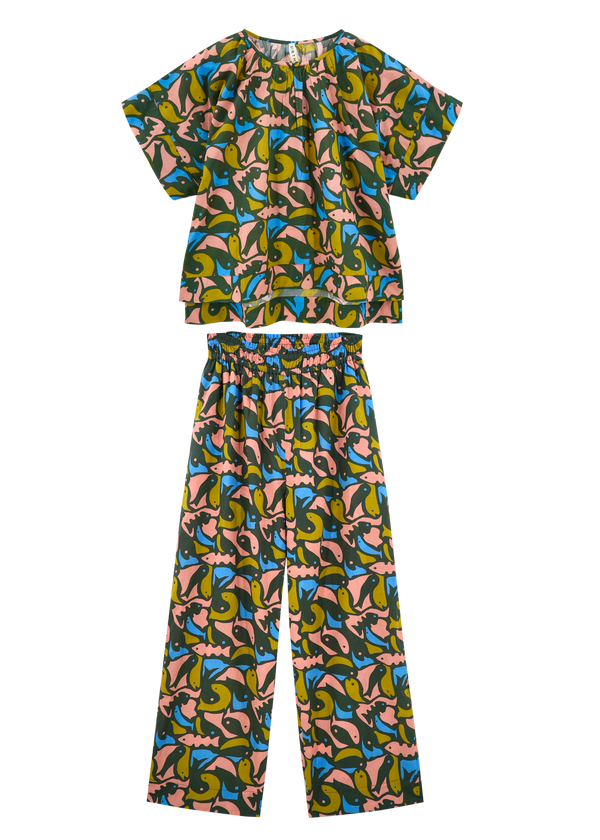 Pajama Pant Set in Guppy