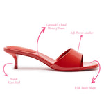 Greta Mule In Scarlet Patent Leather