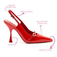 Ines Hi Pump in Scarlet Patent Leather