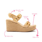 Milan Espadrille In Beige Raffia