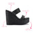 Pamela Wedge In Black Raffia