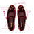 Blair Ballet Flat In Wine Velvet and Gold Studs