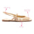 Georgina Ballet Flat In Beige Printed Raffia