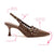 Ines Macrame Pump In Burnt Umber Leather