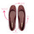 Meghan Broderie Flat In Burgundy Leather