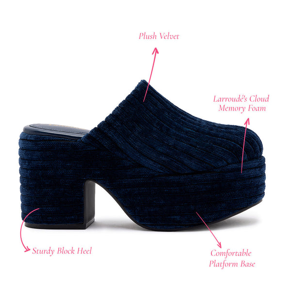 Miso Platform Clog In Midnight Velvet