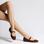 Blair Ballet Flat In Brown Suede