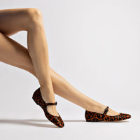 Blair Ballet Flat In Leopard Print Calf Hair