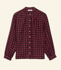 BREENA TOP -- ROUGE COUNTRYSIDE PLAID