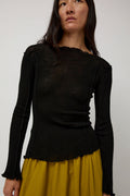 Baserange Omato Wool Long Sleeve in Black