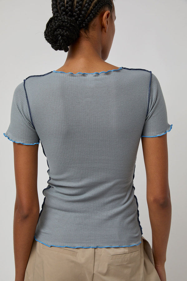 Baserange Vein Tee in Bow Blue