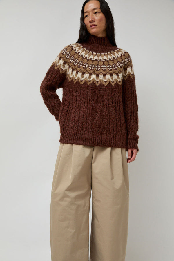 Batoner Nordic Mohair Turtleneck in Brown