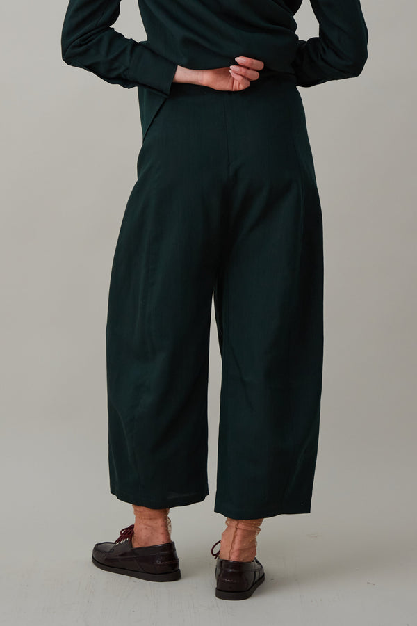 MORGAN PANT | FOREST TROPICAL WOOL