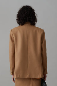 CLAUDIA JACKET | CAMEL MELTON WOOL