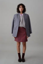 LIBBY SKIRT | MAUVE COTTON STRIPE