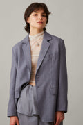 CLAUDIA JACKET | CHARCOAL TROPICAL WOOL