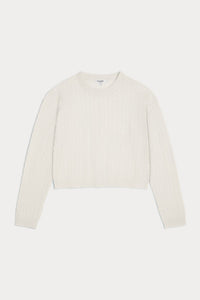 CHRISSY CABLE KNIT CROPPED SWEATER