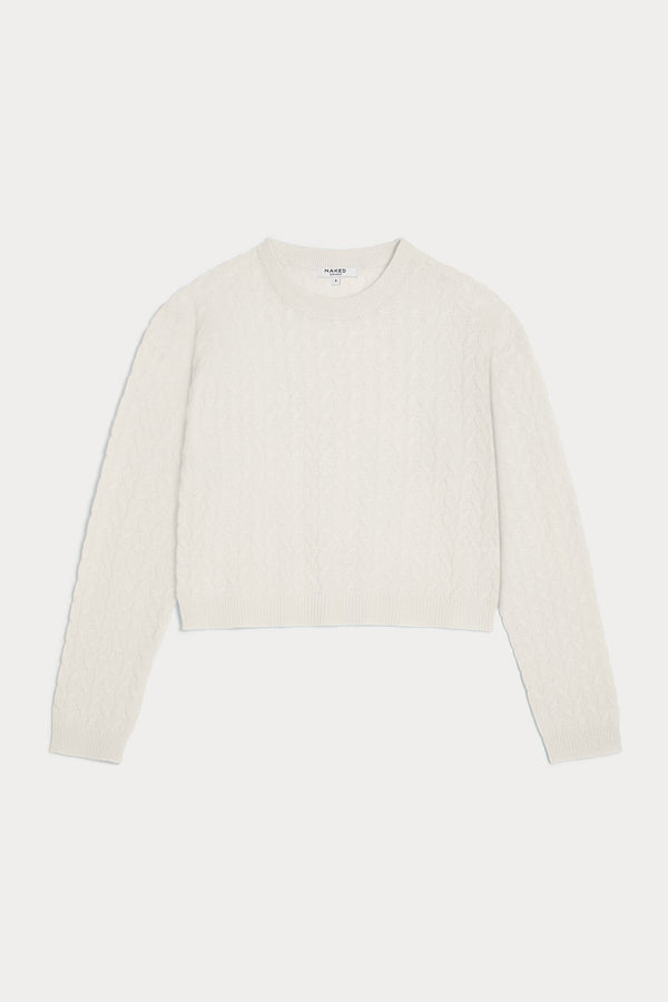 CHRISSY CABLE KNIT CROPPED SWEATER