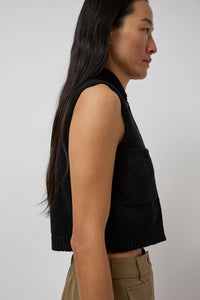 CORDERA Cotton Waistcoat in Black