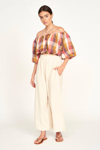 Capri Top in Sunset Plaid