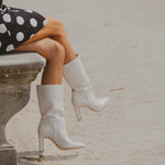 Cindy Boot In Ivory Leather