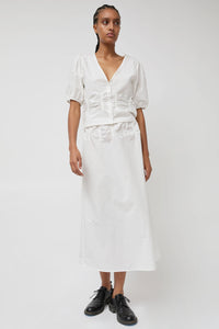 Deiji Studios Channel Skirt in White