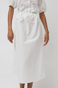 Deiji Studios Channel Skirt in White