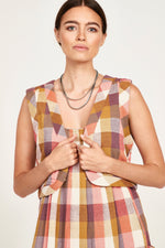 Derry Vest in Sunset Plaid