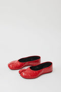 Drogheria Crivellini Fu-Tabi Ballerina in Red Faux Croc