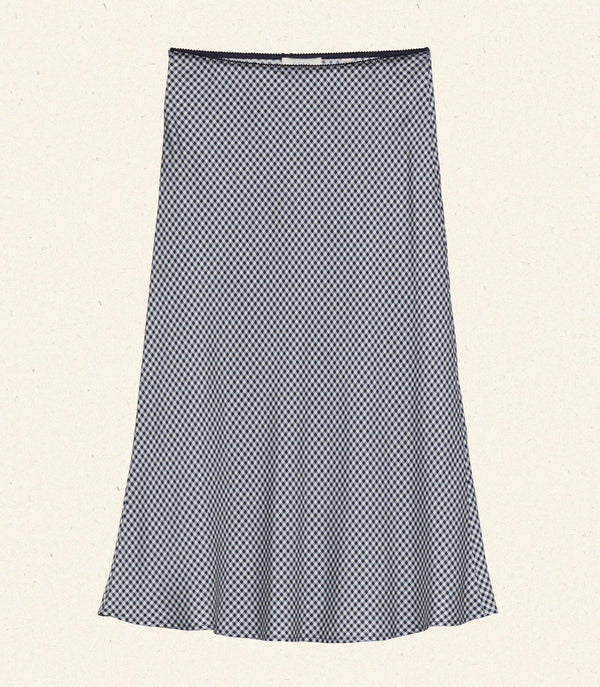 ELOWENA SKIRT -- SANTA MARINA GINGHAM