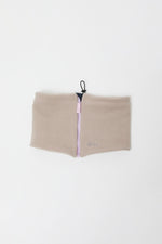 Elmer Fleece Reversible Neck Warmer in Beige and Navy